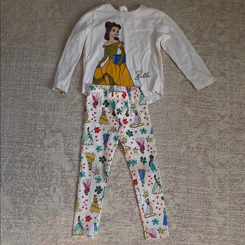 Hanna Andersson Belle Kids Matching Set - White and Multicolor